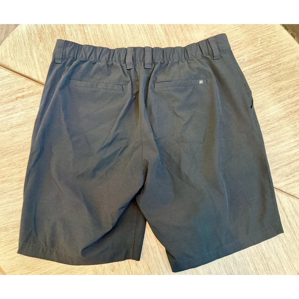 Banana Republic Mens Performance Tech Stretch Chino Shorts 36 Black Gray